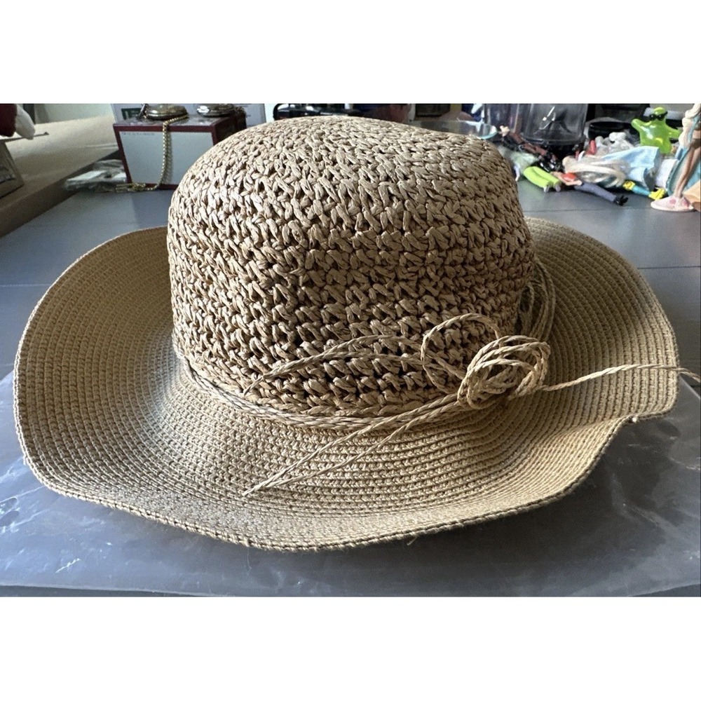 FURTALK Womens Sun Straw Hat UV UPF 80+ Travel Foldable Brim UV Hat M/L‎ - Picture 2 of 16